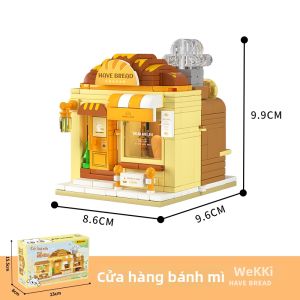 WEIJI | Bộ xếp hình sáng tạo cảnh phố công viên cho bé gái