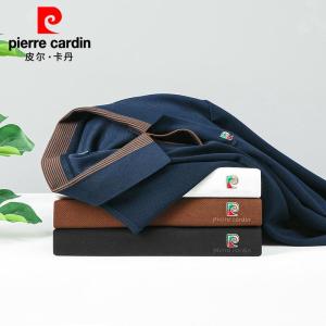 Áo Thun Polo Cổ Chữ V Dài Tay Thời Trang Pierre Cardin Dành Cho Nam Mùa Thu Màu Trơn Cổ Điển Chất Liệu Lụa Phù Hợp Cho Mọi Dịp