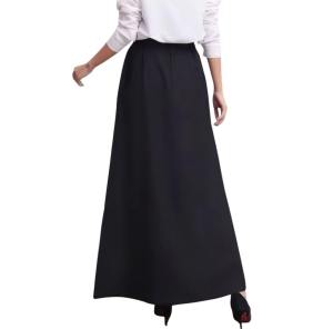 Rok Kerja A-Line Wanita Polos Panjang