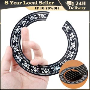 High Quality Circle Sound Hole Rosette Inlay for Acoustic Guitars Decal Accessories 94mm 104mm Hard PVC Guitar