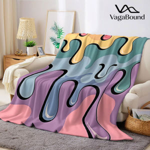 BILIBILI | pastel drip melt Flannel Blanket Warm Soft Halloween Christmas Decorative Couch Warm Cozy All-Season Gift
