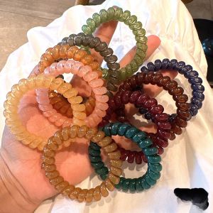 Simple Jelly Phone Line Hair Ties for Women High Elasticity Durable Band No Trace Ties Headwear Korean Style Fresh out