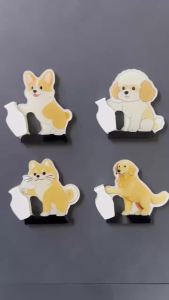 Mini Vase Acrylic Magnet Dog Cat Hair Whisker Collection Pet Memory Fridge Decor for Unique Home Accent Display