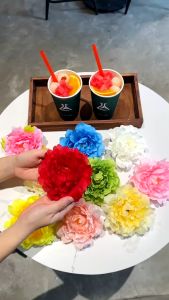 Đầu Bông Hoa Mẫu Đơn Loại To 13cm Hoa Giả Trang Trí Tết Giỏ Quà Tháp Bánh Hoa Giả Decor Studio Chụp Ảnh