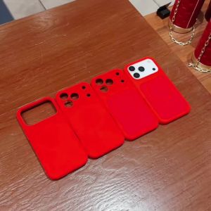 Luxury Silicone ForMagsafe Chinese Red Case ForiPhone 17 Air 16 15 14 Plus 13 Pro Max Matte Magnetic Wireless Charging Cover
