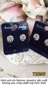 Khuyên Tai Nữ T2296 Mạ Bạc Mặt Tròn Thiết Kế Hình Cây Siêu Sang Cho Nàng