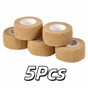 5 Rolls Self-Adhesive Elastic Toe Finger Tape Breathable Non-woven Blister Prevention Pads
