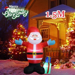 Trang Trí Giáng Sinh Ông Già Noel Bơm Hơi 15M Với Túi Quà Và Đèn LED Tích Hợp Cho Sân Vườn Trong Nhà/ngoài Trời Trang Trí Giáng Sinh Cổ Điển