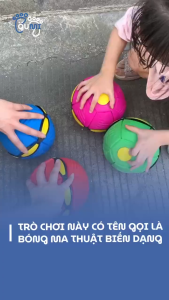 Đồ Chơi BÓNG MA THUẬT BIẾN DẠNG Tự Nảy Sáng Đèn Banh Ném Đĩa Bay UFO Bật Lò Xo