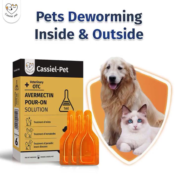 CASSIELPET Tick And Flea Spot Treatment For Cats & Dogs Repellent Anti