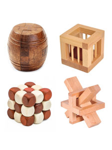 Puzzle Lock Toy Brain Training Anti-Dementia Senior Citizen Children Intelligence Unlocking Plaything Wine Barrel Lock Hanjie