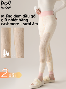 MiiOW | Quần Len Nữ Ấm Áp cho Mùa Thu và Đông Dày Bảo Vệ Gối Lớp Trong Chống Trượt Kích Cỡ Lớn Quần Bông