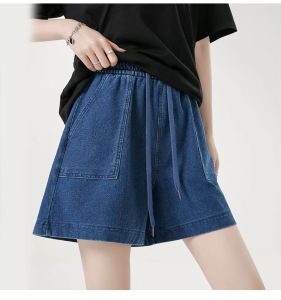 Y2k Celana Pendek Denim 2023 - สไตล์ฤดูร้อนใหม่สำหรับผู้หญิงเอวสูง หมอนบ้าน 20สมถอด การแก้ไขความสวยให้ดี