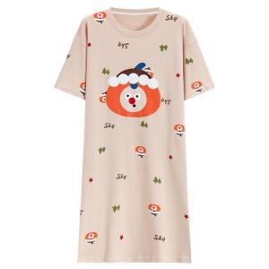 Váy ngủ MiiOW cho nữ làm bằng cotton nguyên chất dáng dài vừa phải