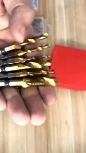Mata Bor 6PCS Pembuat Ulir Drat Drill Tap Set Hex Twist Spiral Tapper Baut Bit Drilling Tapping