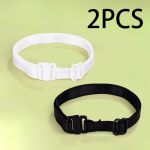 2PCS Invisible Elastic Drawstring Trouser Leg Adjuster No-Sew Detachable Tightener for Trouser Hems