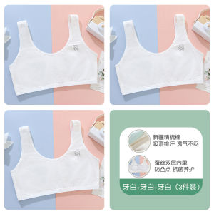 Pure Cotton Underwear Girls Bra Vest Elementary School Childrens Developmental Period 10 Big Kids Girls 9-12 Years Old