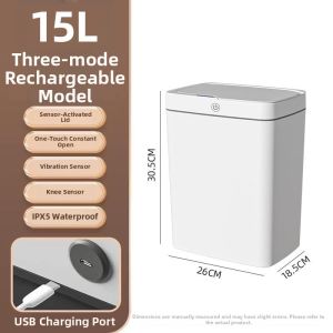 Automatic Sensor Trash Can with Lid Home Use