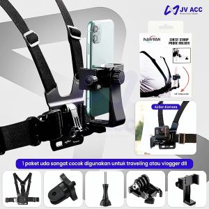 NANVAN 1 PAKET TALI STRAP HP GO PRO HERO ACTION CAM DUDUKAN DADA YOUTUBER VLOG