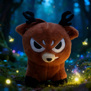 Cartoon 99 Nights in the Forest Plush Deer Buddy Plush Toys Stuffed Doll Anime Animal Deer Buddy for Kids Birthday Christmas Toy