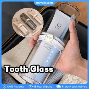 Travel Mouthwash Cup Portable Toothbrush Toothpaste Box Bathroom Toothpaste Holder Storage Case
