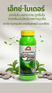 เอ็กซ์ไบเดอร์ - สารจับใบคุณภาพสูงแบบดูดซึม ช่วยเพิ่มการกระจายตัวของสารบนผิวใบพืช สารจับใบ ดูดซึม แผ่กระจาย ติดใบ เพิ่มประสิทธิภาพปุ๋ยยา และการดูดซึมเข้าสู่พืชไว