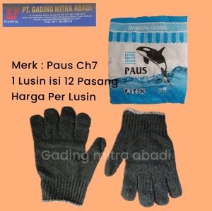 Paus Ch7 sarung tangan rajut warna abu