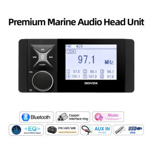Đầu Thu Âm Thanh Nổi Bluetooth 3 Inch Dành Cho Tàu Thuyền Chống Nước IP66 Radio AM FM WB Công Suất 4x55W Dùng Cho Thuyền Du Thuyền Xe Thể Thao ATV UTV Xe Golf