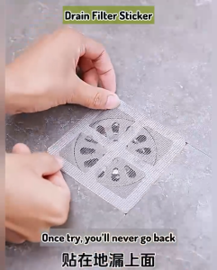 1Pcs Disposable Anti-blocking Filter Screen Stickers Hair Catcher Kitchen Bathroom Insect-proof Floor Drain Sticky Cover
