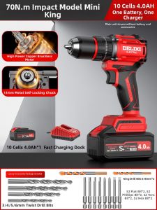 DELIXI Electric | Cordless Lithium Impact Drill 13mm