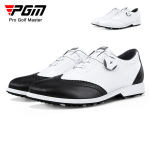 PGM Mens Golf shoes | Rotating button shoelace Waterproof Brock mens shoes sports shoes | Professional Golf sneakers
