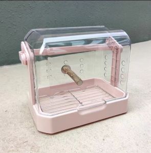 Acrylic Parrot Outing Cage Portable Large Space Satchel Takeaway Bag Monk Breathable Walking Bird Cage