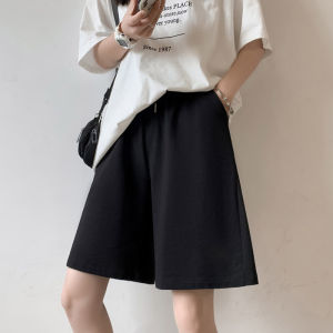 Quần Thể Thao Nữ Màu Đen Mùa Xuân Thu Rộng Rãi Quần Dài Thể Thao Dày Quần Dài Thường Ngày Cạp Cao Cotton Polyester