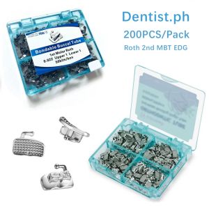 200Pcs/pack Dental Buccal Tube 022 1st/2nd Molar Bonding Convertible Single Buccal Tube
