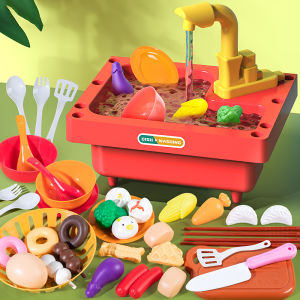 DREAMToy Set Mainan Dapur Cuci Piring Mainan Dapur Anak Kitchen Set Cooking Set Mainan Anak Perempuan Air Yang Dapat Didaur Ulang