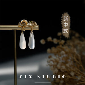 ZTX New Ethnic Style Womens Ear Cuffs No Piercing Required Jade Incense Burner Ear Ring Fashionable Traditional Chinese Design