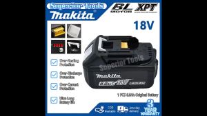 Makita 18V 6.0Ah Rechargeable Lithium Battery for 18v Drill BL1860 BL1830 BL1850 BL1860B Replacement Power Tool Batteries