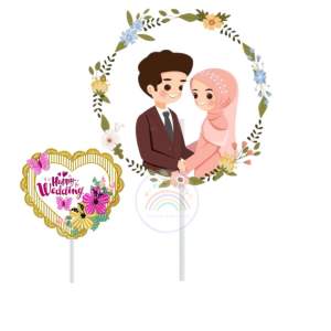 Topper Cake Happy Wedding Toper Kue Anniversary Styrofoam