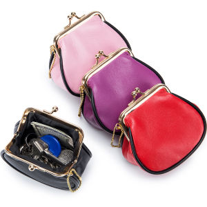 New Handmade Creative Mouth Gold Coin Purse Made of Genuine Leather Material Retro Art Style Suitable for Ladies Storage Coins