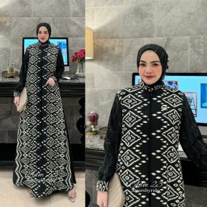 gamis modern set hijab adm23 gamis motif simple produk Amore by ruby