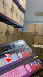 3 ชุดไฟทะลุอักษร Keyboard+mouse combo set SAVITAR Black