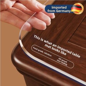 WEIKAMAYI | BPA Free Transparent PVC Tablecloth Water Repellent Oil Resistant Heat Resistant