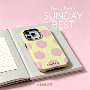 Potdemiel | Pale Yellow Checkerboard For 2 in 1 Flower Case For iPhone 17 16 15 14 13 Pro Max Luxury Phone Cover CaseChic