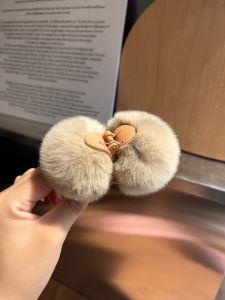 Dễ Thương Little Dạ Hội Lông Thỏ Kẹp Càng Cua Đáng Yêu Phụ Kiện Tóc Sang Trọng Mùa Thu Mùa Đông Thời Trang Ins Real Otter Rabbit Hair Claw