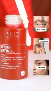 SERUM RETINOL SR12 / SERUM GLOWING BPOM / RETINOL 01% ISI 20 ML / MENGATASI JERAWAT / MENCERAHKAN KULIT WAJAH