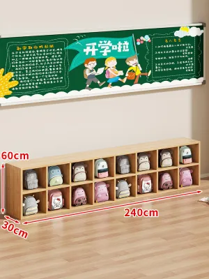Real Wood Bookcase Shelving Unit Storage for Bags Simple Cabinet