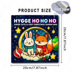 Hygge Ho Cute & Cozy Christmas Coloring Book for Adults DIY Painting Drawing Art Activity Book Perfect Gift for Relaxation