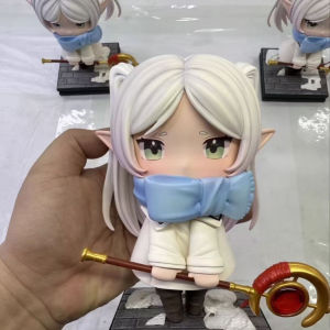 Bandai | beyond Journeys End 14cm Winter Frieren Elf Figure Kawaii Anime Desk Decor with Mimic Chest Otaku Gift Cute 5.51in Collectible