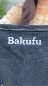 ฺ์Bakufuผ้ากันเปื้อนผ้าแคนวาส แข็งแรง ทนทาน และสวยมีสไตล์ รุ่น APCH-BK