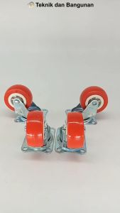 Roda Gepeng Etalase Trolley Troli PVC Hidup 2inch MR0208